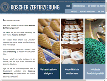 Tablet Screenshot of koscherzertifikat.de